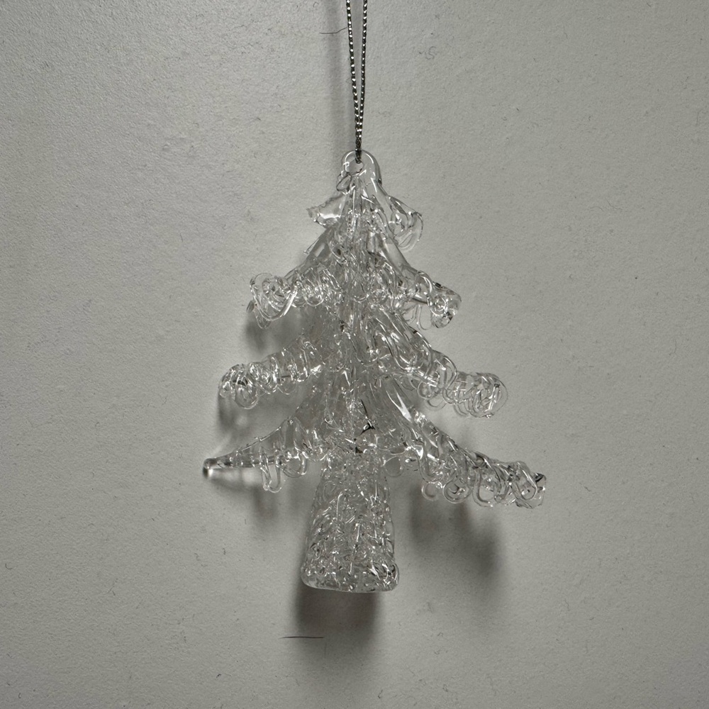 Vintage Spun Glass Pine Tree •Christmas Tree Ornament.